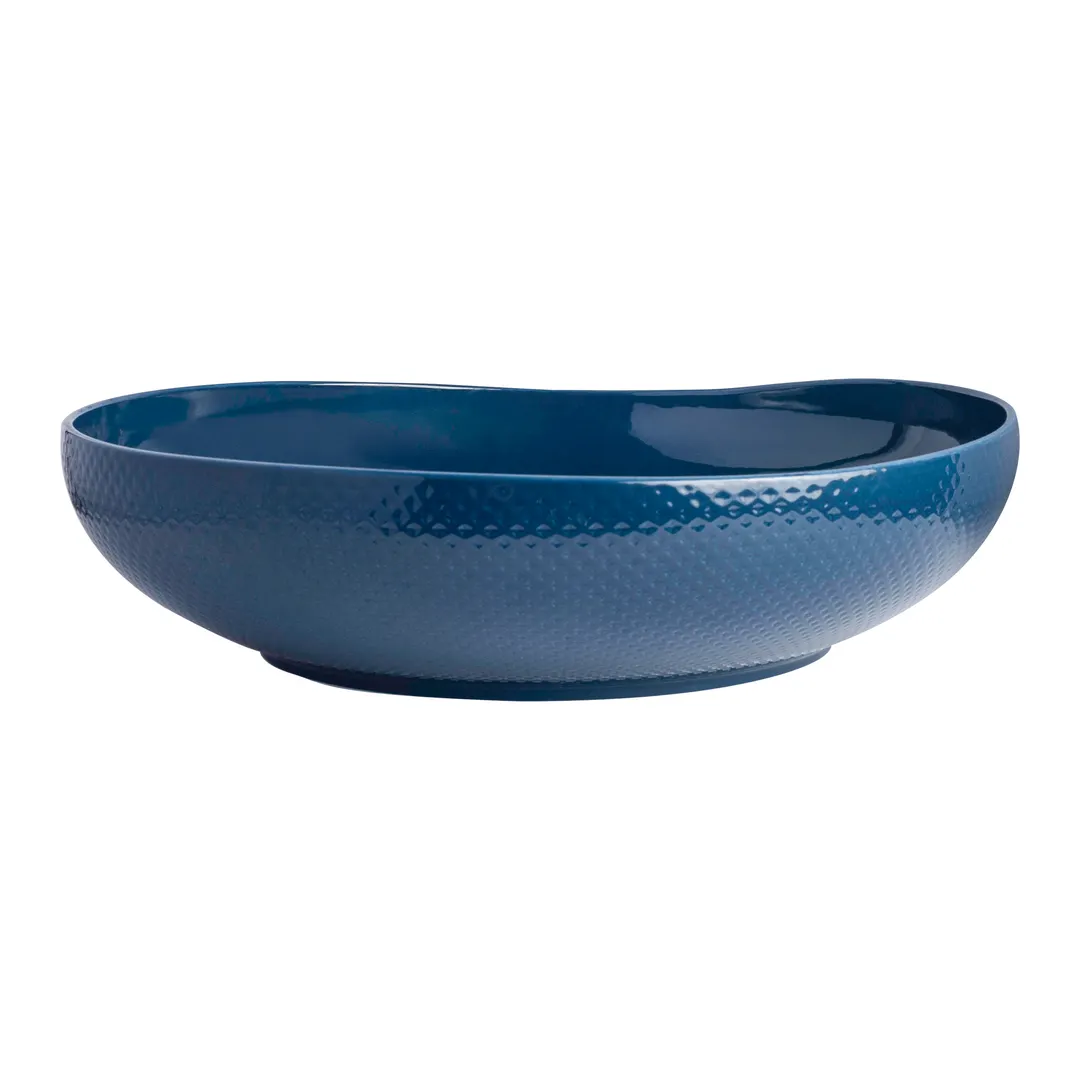 Steelite 6959E6132 Serving Bowl – 5.0 Qt, 15" Round Porcelain, Sapphire Blue Alpha Ceram, - 4/Case