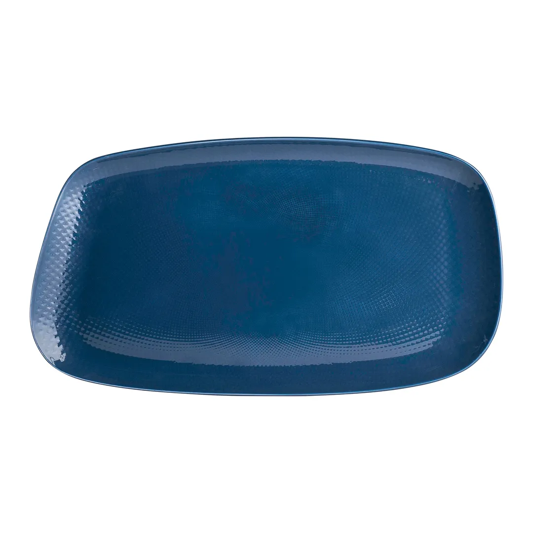 Steelite 6959E6135 - Sapphire Blue Porcelain Platter 18.5" x 10.5" Dishwasher Safe - 4/Case