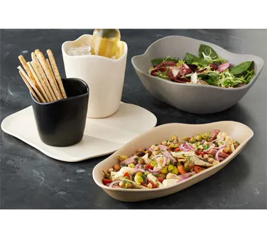 Steelite 7000DD002 3 Qt Dressing Crock, 7.25" Melamine Black, BPA‑Free - 6/Case