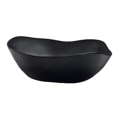 Steelite 7000DD005 - 6.75 Qt 16" x 13" x 5" Melamine Salad Bowl, Black, Dishwasher Safe - 6/Case