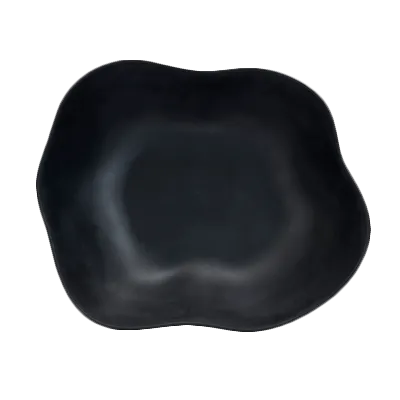 Steelite 7000DD005 - 6.75 Qt 16" x 13" x 5" Melamine Salad Bowl, Black, Dishwasher Safe - 6/Case