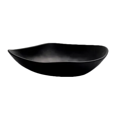 Steelite 7000DD012 - 1.75 Qt Melamine Bowl, 11-7/8" x 10-1/4" x 2-5/8" Black 240F Tolerance - 6/Case