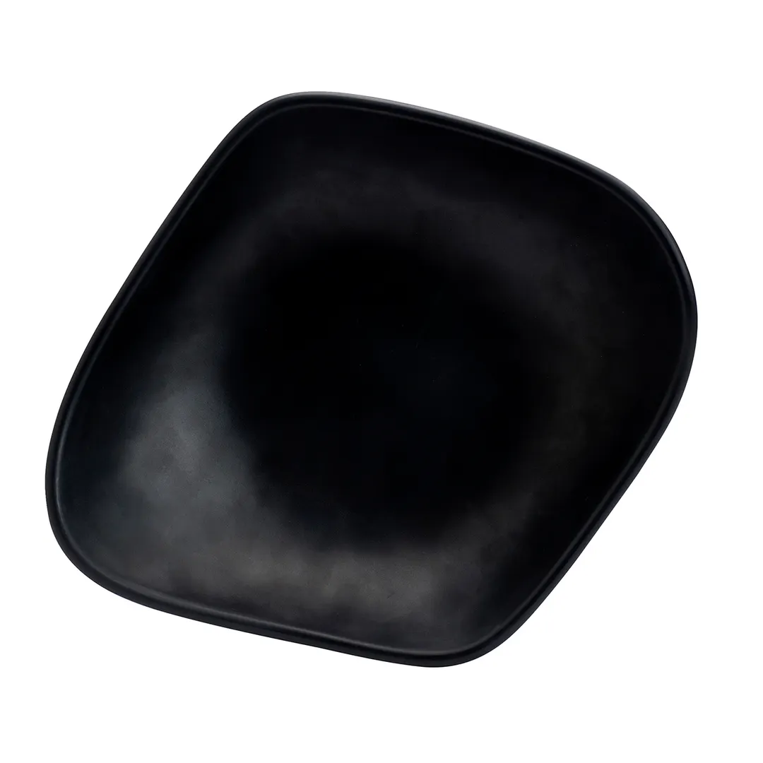 Steelite 7000DD012 - 1.75 Qt Melamine Bowl, 11-7/8" x 10-1/4" x 2-5/8" Black 240F Tolerance - 6/Case