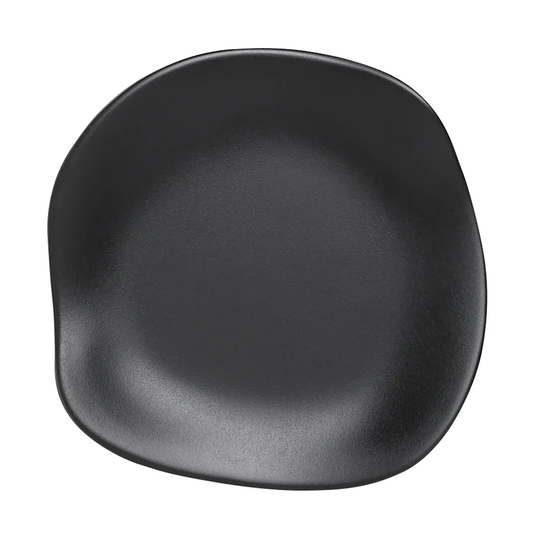 Steelite 7000DD025 Melamine Plate, 9.5" Black, Break-Resistant, Dishwasher Safe, BPA-Free - 1 Dozen