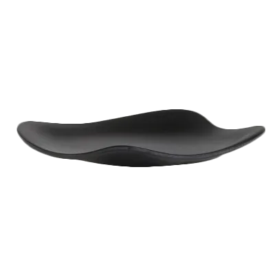 Steelite 7000DD026 - 7¼" Free‑Form Flat Melamine Plate, Black, 240°F, Dishwasher/BPA‑Free - 1 Dozen