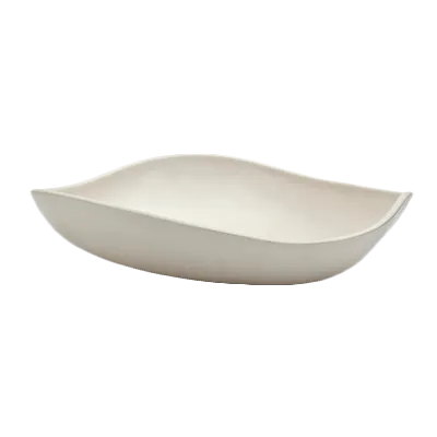 Steelite 7002DD004 2.5Qt Beige Melamine Salad Bowl, 13"-5/8x11"x3" Dishwasher‑Safe BPA‑Free - 6/Case