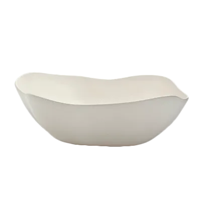 Steelite 7002DD005 - Beige Melamine Salad Bowl, 6.75 Qt, 16" x 13" x 5", Free‑Form - 6/Case