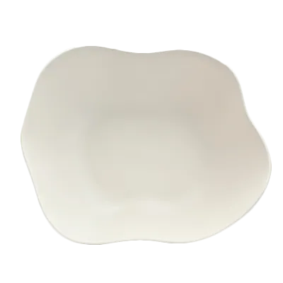 Steelite 7002DD005 - Beige Melamine Salad Bowl, 6.75 Qt, 16" x 13" x 5", Free‑Form - 6/Case