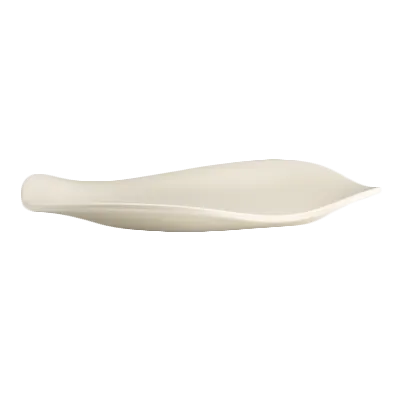 Steelite 7002DD028 Plastic Plate, 11½" Free‑Form Flat Beige Melamine, Break‑Resistant - 1 Dozen