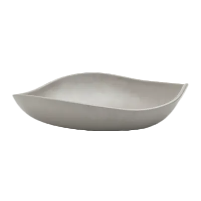Steelite 7006DD004 - 2.5 Qt Gray Melamine Salad Bowl, 13-5/8" x 11" x 3" Free‑Form BPA‑Free - 6/Case