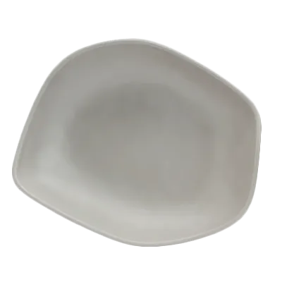 Steelite 7006DD004 - 2.5 Qt Gray Melamine Salad Bowl, 13-5/8" x 11" x 3" Free‑Form BPA‑Free - 6/Case