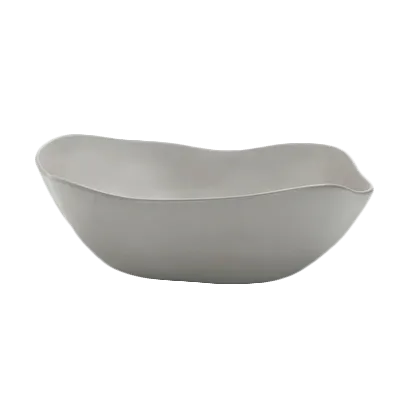 Steelite 7006DD005 - 6.75 Qt Gray Melamine Salad Bowl, Free‑Form 16" x 13" x 5" - 6/Case