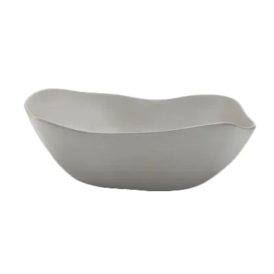 Steelite 7006DD014 Gray Melamine Salad Bowl, 18" x 14" x 6", 10+ Quart Capacity - 4/Case