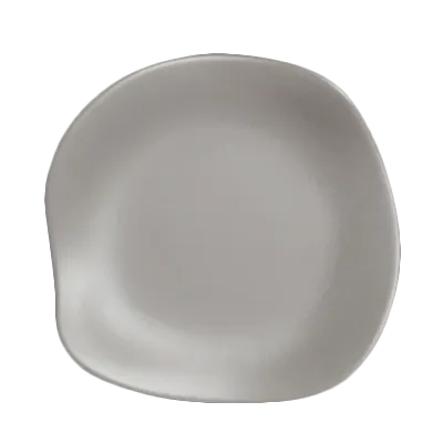 Steelite 7006DD025 - 9.5" Flat Melamine Dinner Plate, Gray, 8"-9" Size - 1 Dozen