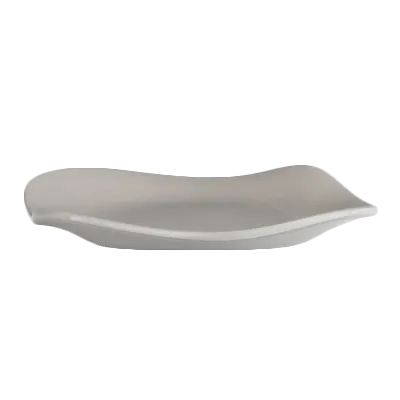 Steelite 7006DD027 Melamine Plastic Plate, Free‑Form Flat, Gray, 5.5" Diameter, 3"‑5" Size - 1 Dozen