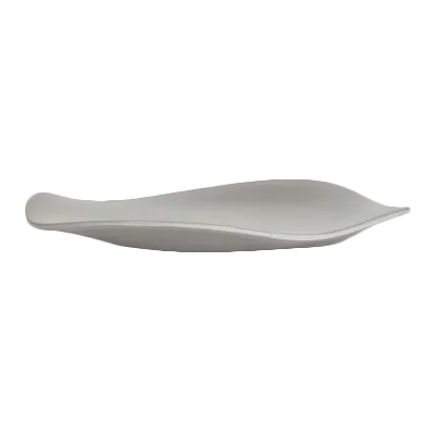 Steelite 7006DD028 - 11.5" Free‑Form Flat Melamine Plate, Gray, 10"‑11" Size, Plastic - 1 Dozen
