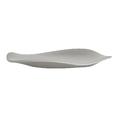 Steelite 7006DD030 - 8.25" Free‑Form Flat Appetizer Plate, Melamine, Gray, 8‑9" Diameter, 1 Dozen
