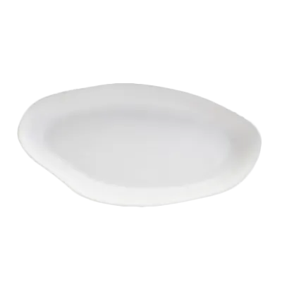 Steelite 7008DD003 Oval Melamine Serving Bowl, 1.25 Qt White, 19.5" x 10.0" x 2.25" - 6/Case