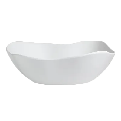 Steelite 7008DD005 - 16" x 13" x 5" White Free‑Form Melamine Bowl, 5‑6 Quart (1.5 Gal) - 6/Case