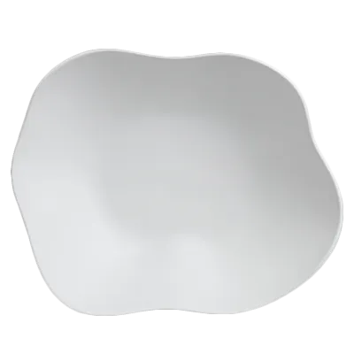 Steelite 7008DD005 - 16" x 13" x 5" White Free‑Form Melamine Bowl, 5‑6 Quart (1.5 Gal) - 6/Case