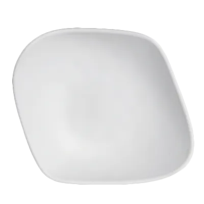 Steelite 7008DD012 Small Melamine Bowl, White Free-Form, 1.75 qt (11.875" x 10.25" x 2.625"), 6/Case