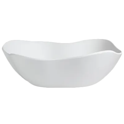 Steelite 7008DD014 - 18" x 14" x 6" White Melamine Salad Bowl, 3‑Gal (≈12 Qt) Capacity - 4/Case