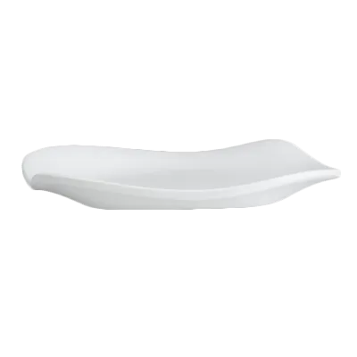 Steelite 7008DD025 - 9" White Melamine Plate, 8‑9" Free‑Form Flat, Dinnerware - 1 Dozen