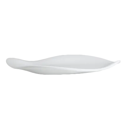 Steelite 7008DD028 - 11.5" White Melamine Dinner Plate, Free Form Flat Shape, 10"-11" Size - 1 Dozen