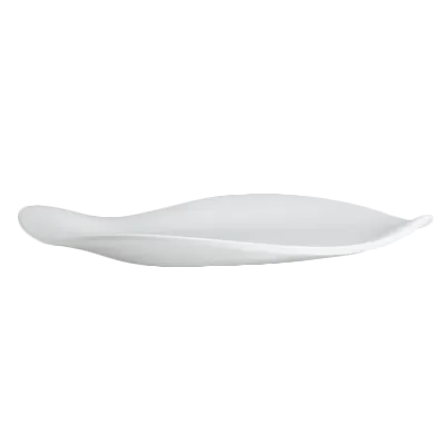 Steelite 7008DD030 Appetizer Plate, 8.25" Free-Form Flat Melamine, White - 1 Dozen