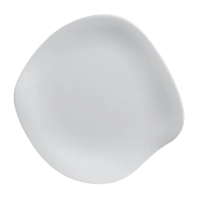 Steelite 7008DD030 Appetizer Plate, 8.25" Free-Form Flat Melamine, White - 1 Dozen
