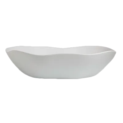 Steelite 7008DD032 XXL Oval Melamine Salad Bowl, White, 22" x 19" x 5.5", 4.25 gal - 2/Case