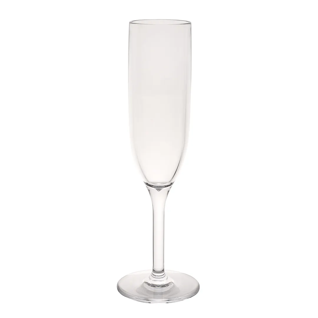 Steelite 7030DR008 - 6 oz Clear Polycarbonate Champagne Flute, 2.75" x 9.125", Stemware - 1 Dozen