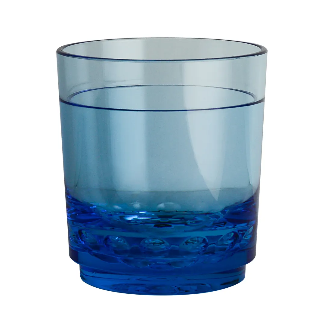 Steelite 7032DR002 - 7 oz Blue Polycarbonate Shot, 2.875" x 3.125" Diamond, Guaranteed, - 1 Dozen