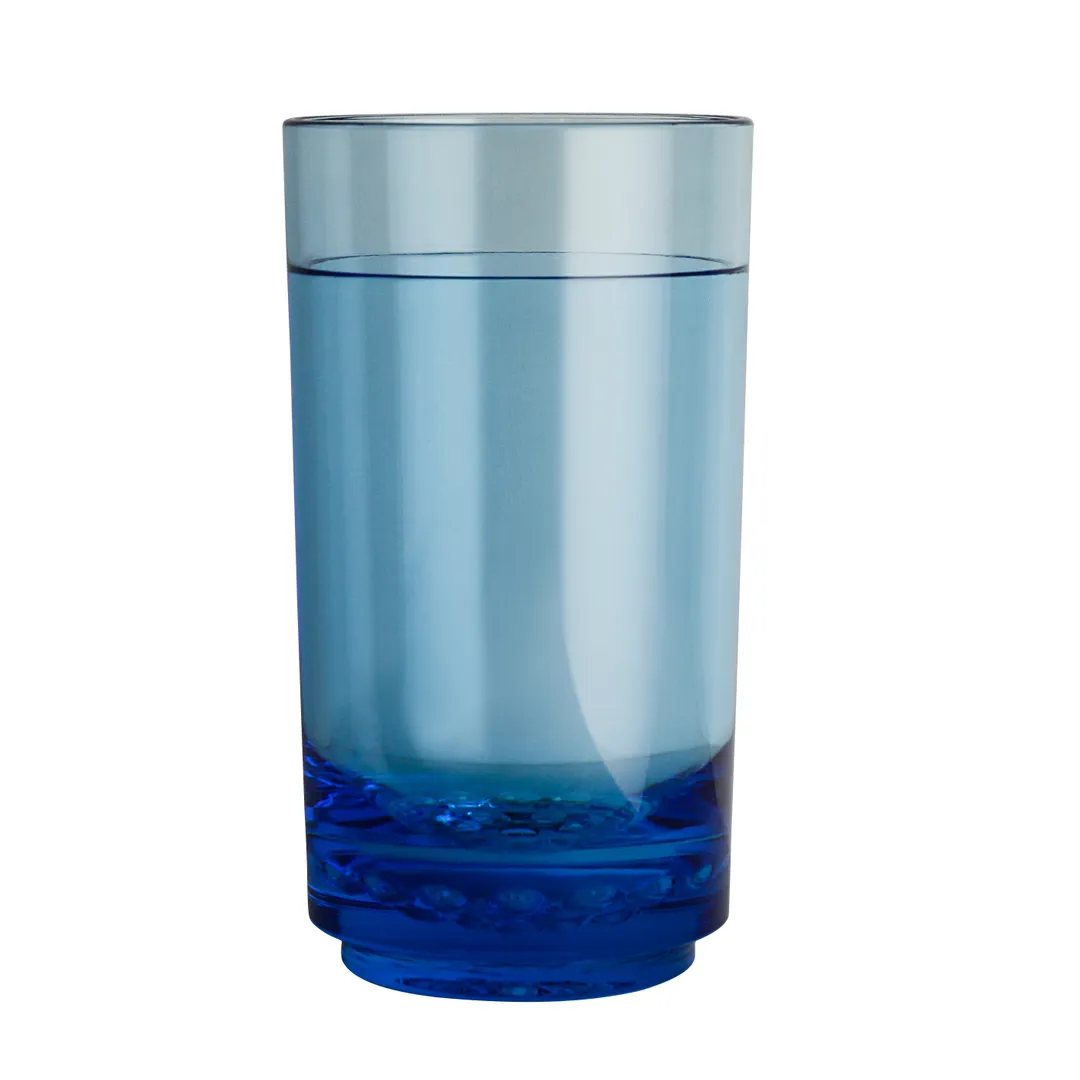 Steelite 7032DR005 Highball 14 Oz Polycarbonate Tumblers, Diamond Aspen Blue, 3.0" x 5.5" - 1 Dozen