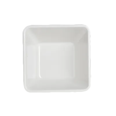 Steelite 7040DD200 - Square Melamine Bowl, White, 5.125" x 5.125" x 2.75", 18.5 Oz (3/4 Qt) - 1 Dozen