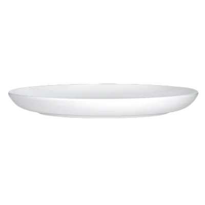 Steelite 7041DD204 - 10"-11" White Round Coupe Plate, Melamine Plastic, Retro Style - 1 Dozen