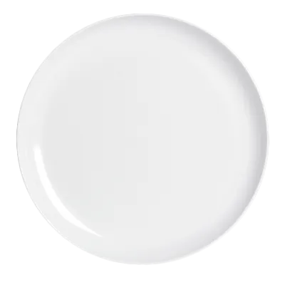 Steelite 7041DD204 - 10"-11" White Round Coupe Plate, Melamine Plastic, Retro Style - 1 Dozen
