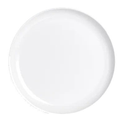 Steelite 7041DD205 Coupe Plate, 9" Round White Melamine Dinnerware, Retro Delfin Design - 1 Dozen