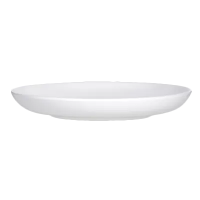 Steelite 7041DD206 - 6.5" Round Coupe Plate, White Melamine, Retro Delfin Design - 1 Dozen