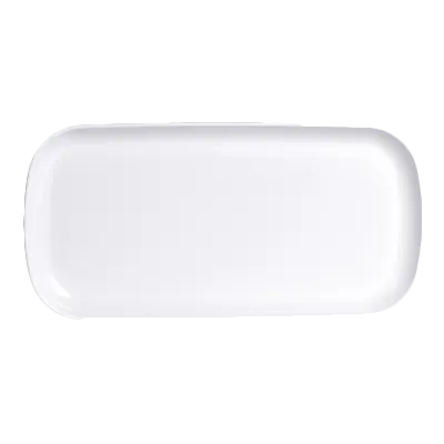 Steelite 7041DD207 Slider Tray, Rectangular White Melamine, 14" x 7", Delfin Design - 1 Dozen