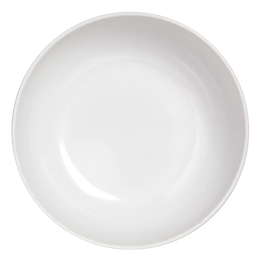 Steelite 7041DD208 - 1.75 Qt White Round Melamine Bowl, 8.5" x 3" , Retro Delfin Style - 6/Case