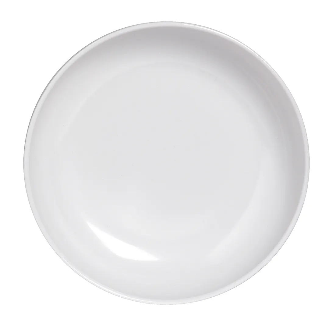 Steelite 7041DD209 - 8" Round White Melamine Pasta Bowl, 32 oz, Delfin Design - 1 Dozen
