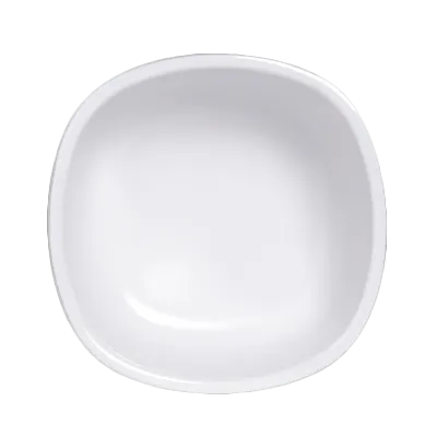 Steelite 7041DD212 - 3 Oz White Round Melamine Sauce Dish, 3" Diameter, Retro Design - 1 Dozen