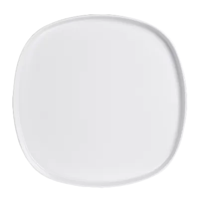 Steelite 7041DD214 Square Tray, 10.5" x 10.5" x 0.75", White Melamine, Retro Style - 1 Dozen