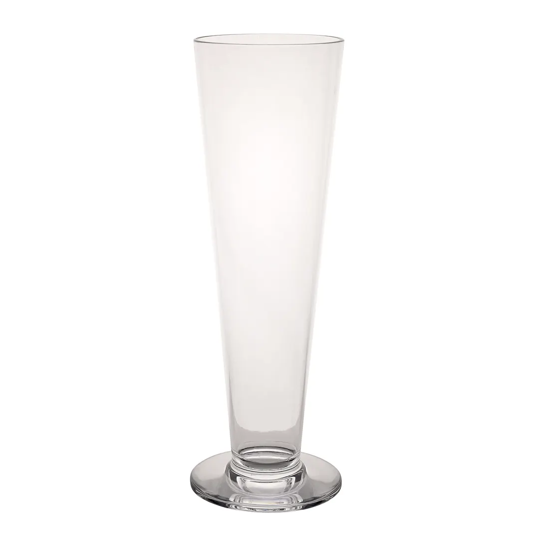 Steelite 7048DR031 - 14 oz Clear Polycarbonate Pilsner Glass 3.0" x 9.25", Drinique Finish - 1 Dozen
