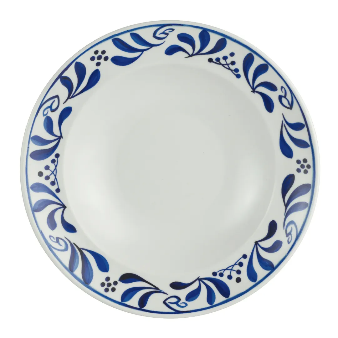 Steelite 7062DD306 - 9" Round Melamine Soup Bowl, 30 Oz Capacity, Design Hand‑Painted Look, 1 Dozen