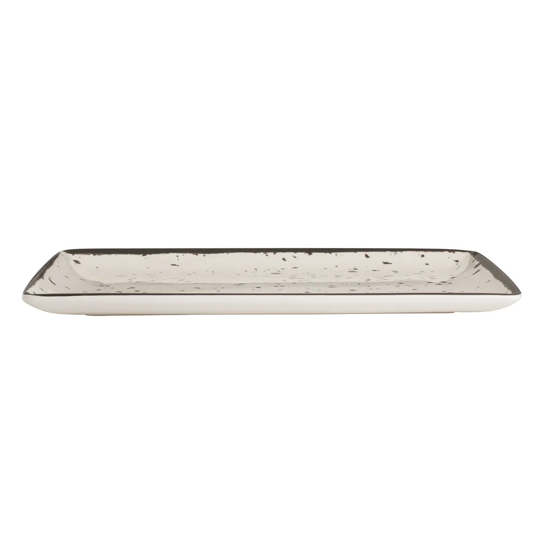Steelite 7066MM300 - Rectangular Serving Tray, 12" x 7" White Melamine, Urban Snow Finish - 1 Dozen