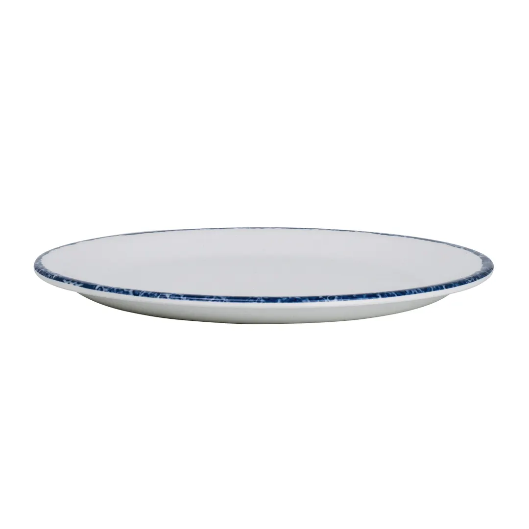 Steelite 7068MM303 - 8" Blue Dapple Coupe Plate, Round Melamine, Dishwasher Safe - 1 Dozen