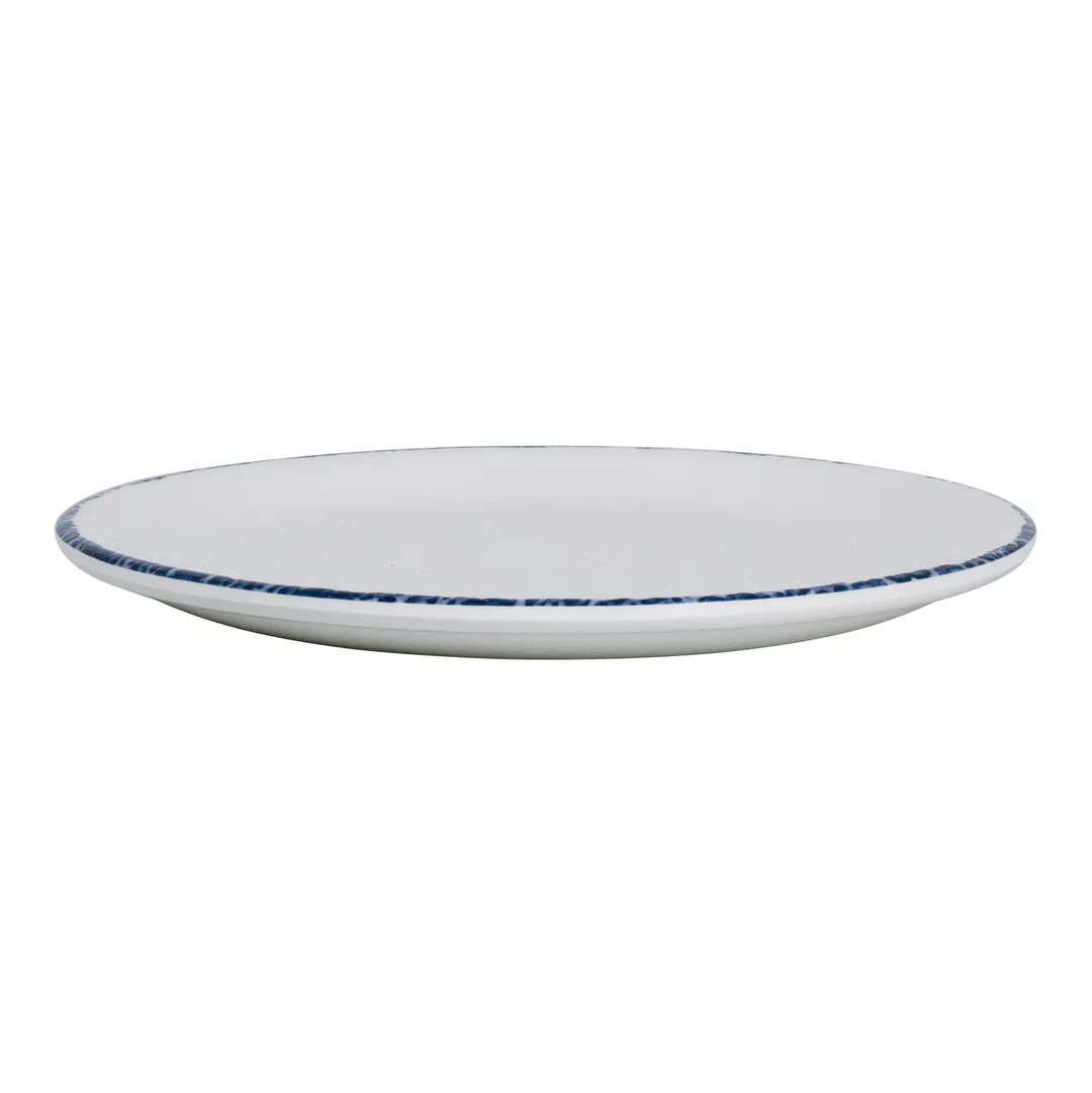 Steelite 7068MM305 6" Blue Dapple Round Coupe Melamine Plate, Dishwasher Safe, 12 Per Case - 1 Dozen