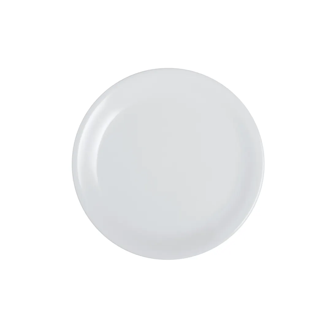 Steelite 7075MM303 - 8" White Round Coupe Plate, Melamine, 8" Diameter, Plastic Dinnerware - 1 Dozen